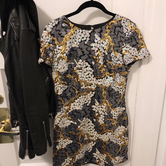 Dress the Population ‘Beverly’ Sequin Mini Dress - Picture 1 of 4